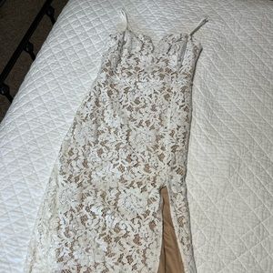 lulus white lace dress size small